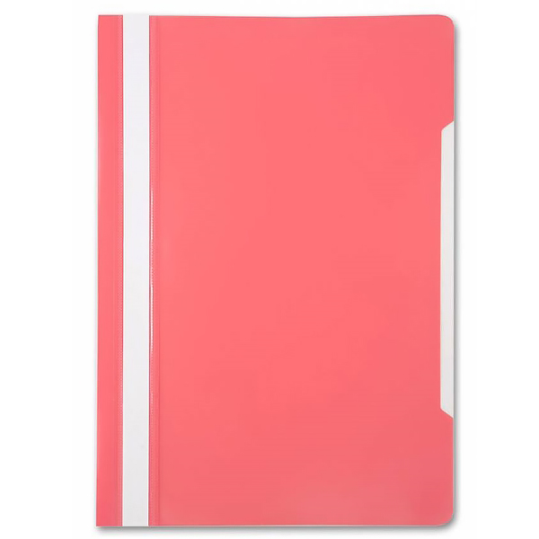 Папка-скоросшиватель с прозрачным верхом, розовая — Абсолют