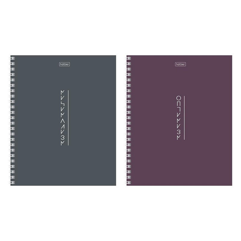 Тетрадь  А5  80л. кл. спир. Хатбер "Криптография", ламинац. Soft-touch, 2 диз