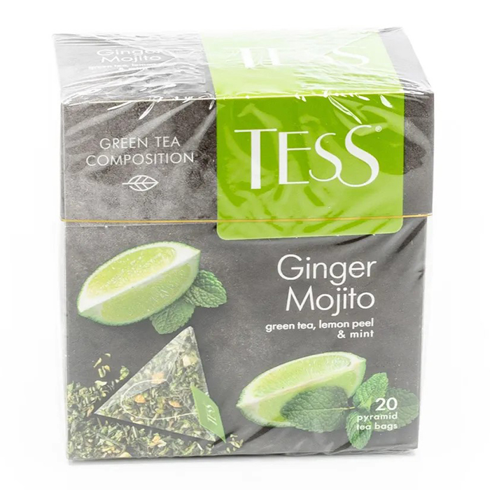 Зеленый чай Tess "Ginger Mojito" 20 пирамидок — Абсолют