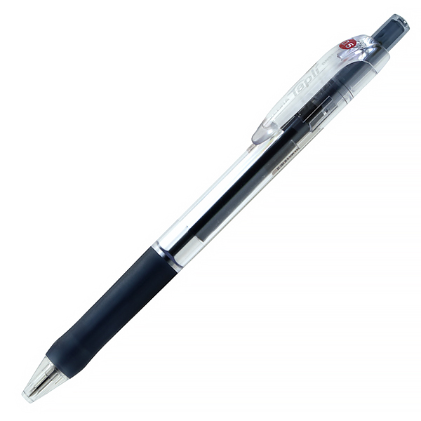 Ручка шариковая автоматическая "Zebra Tapli", 0,5 мм, черная — Абсолют