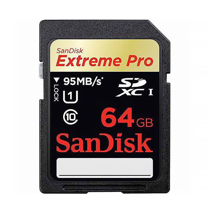 Память SD  64Gb SanDisk Extreme Pro SDXC 3D Full HD Video Class 10