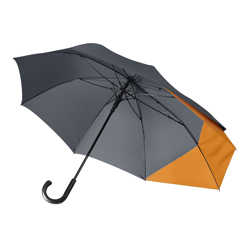 Зонт-трость "Portobello Dune", серый/оранжевый — Абсолют