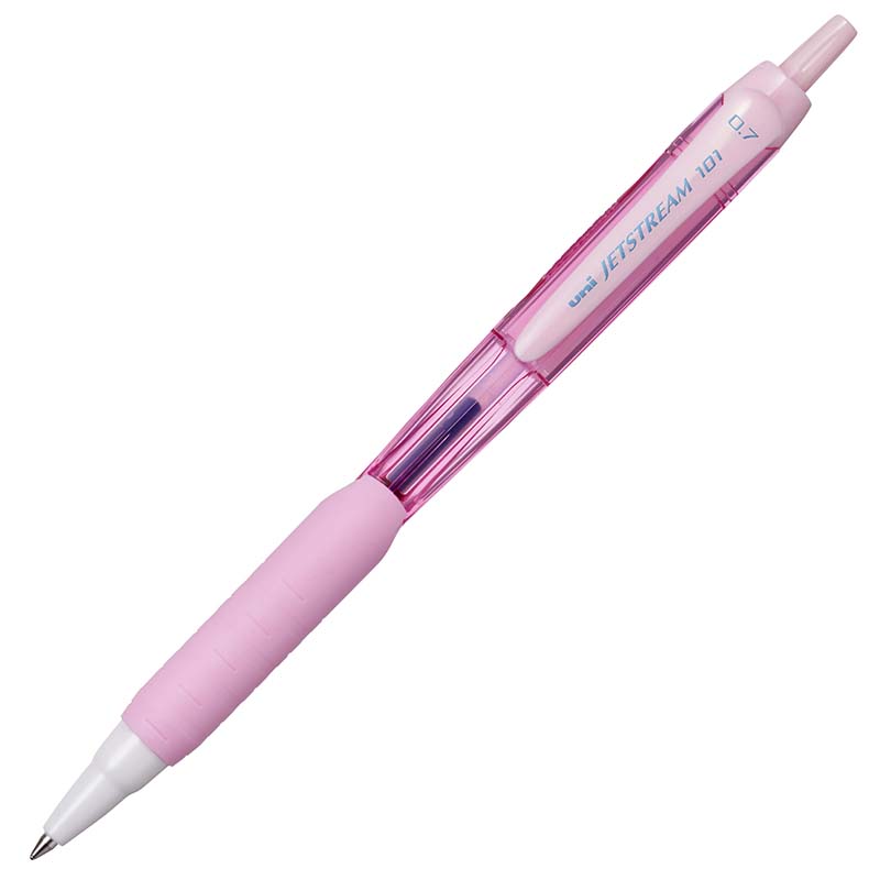 Ручка ш. авт. син. 0,7мм Uni Ball Jetstream,корп. розовый, грип/12