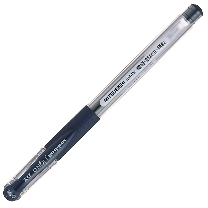 Ручка гел. черн. 0,38мм Uni-Ball Signo DX, грип/12