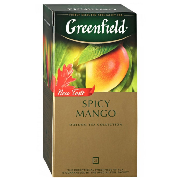 Зеленый чай Greenfield "Spicy Mango" 25 пакетиков, манго — Абсолют