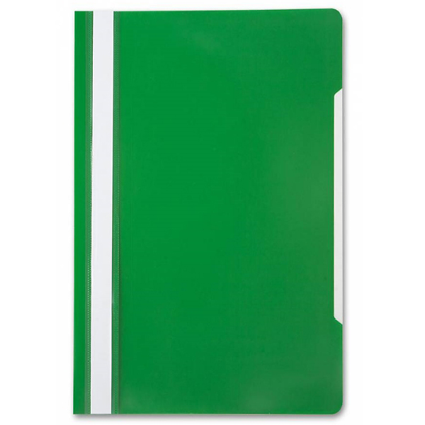 Папка-скоросшиватель с прозрачным верхом, зеленая — Абсолют