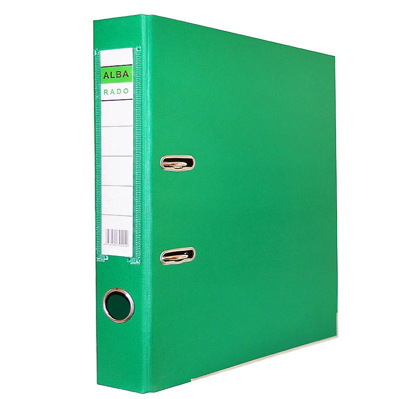 Папка-регистратор "ALBA RADO" 70мм., А4, PVC/PVC, зеленый — Абсолют