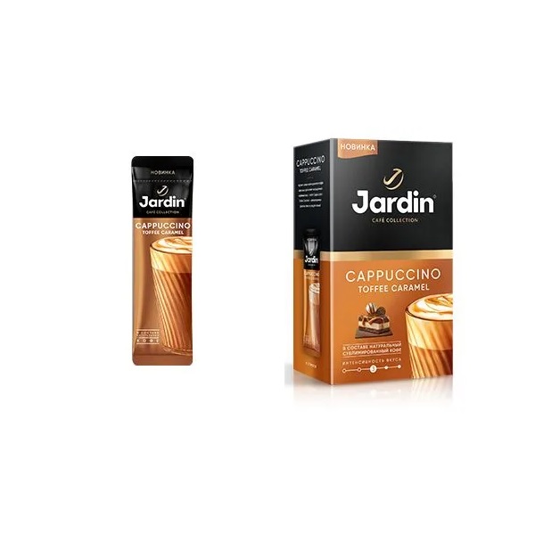 Кофе Jardin Капучино Тоффи 3 в 1 18г*8п, раств./10 