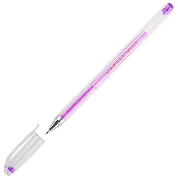 Ручка гелевая "Crown HJR-500P" 0.8мм., фиолетовый, пастель — Абсолют