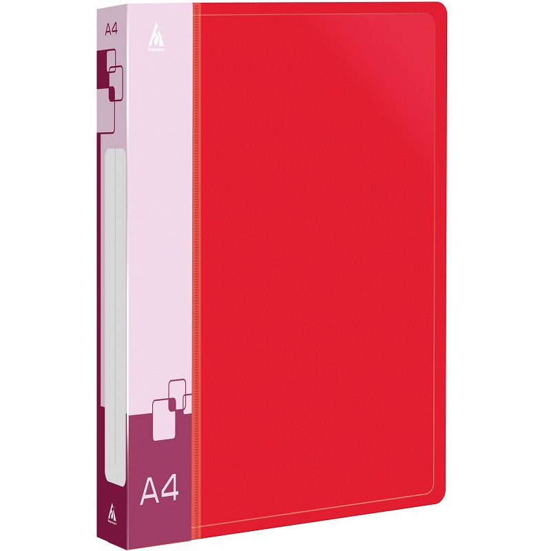 Папка 2 кольца 27мм. "Бюрократ", красная/20