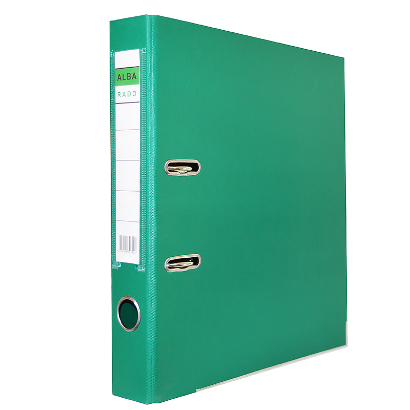 Папка-регистратор "ALBA RADO" 50мм., А4, PVC/бумага, зеленый — Абсолют
