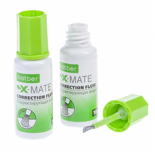 Корректир.жидк. 10мл. Hatber X-Mate, кисть/12