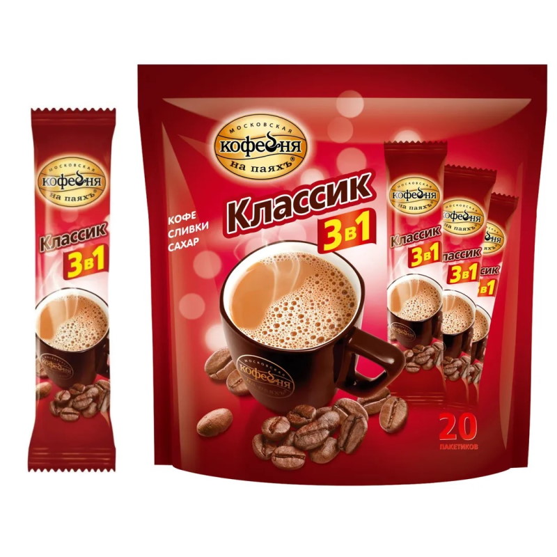 Кофе МКП 3 в 1 Классика 16г*20п/25 м/у
