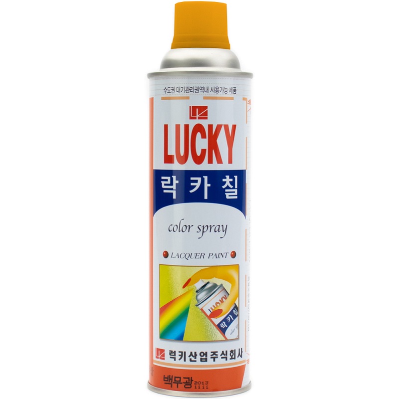 Краска-аэрозоль Lucky, оранжевая, 530мл